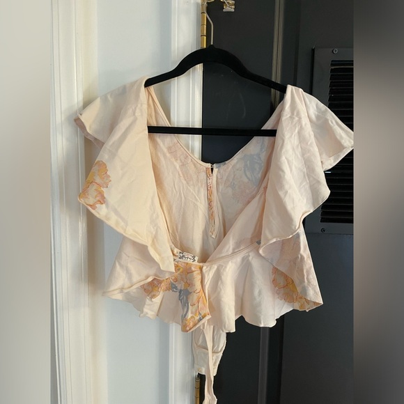 Free People - Matilda Floral Ruffled Sleeve Bodysuit - Picture 6 of 7